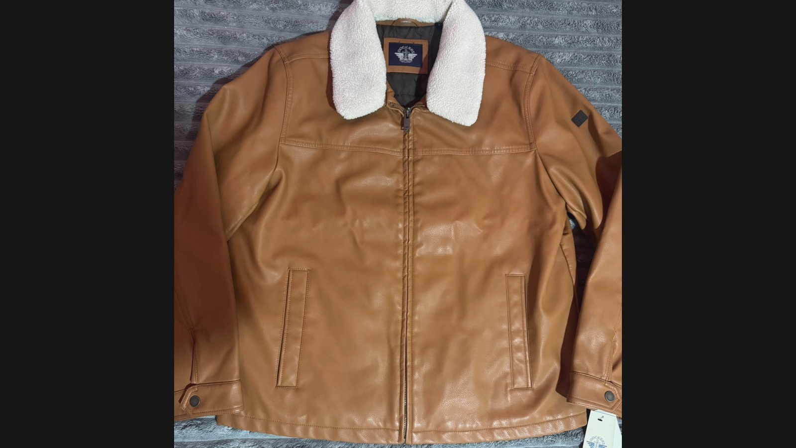 Chaqueta de cuero Dockers original en oferta